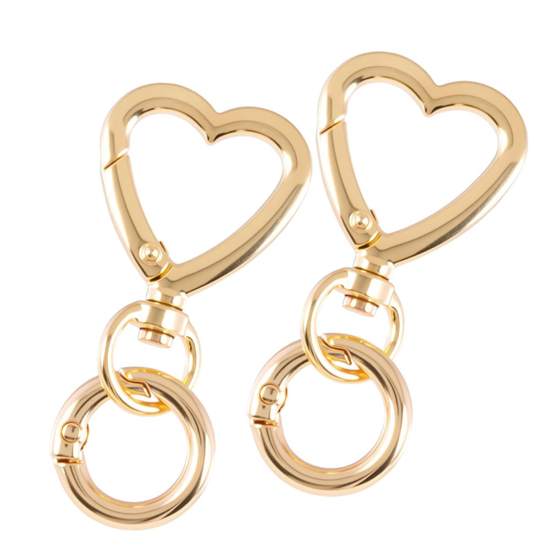 Heart Buckle Men's and Women's Bag Hardware Accessories Carrying Ring Jewelry Pendant Key Ring Buckle Spring Ring Heart Key Heart Buckle Men's and Women's Bag Hardware Accessories Carrying Ring Jewelry Pendant Key Ring Buckle Spring Ring Heart Key