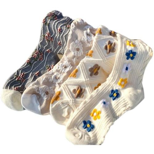 Spring and summer mid-calf socks ins trendy girls Korean version retro Hyuna style autumn and winter versatile casual Internet celebrity style college