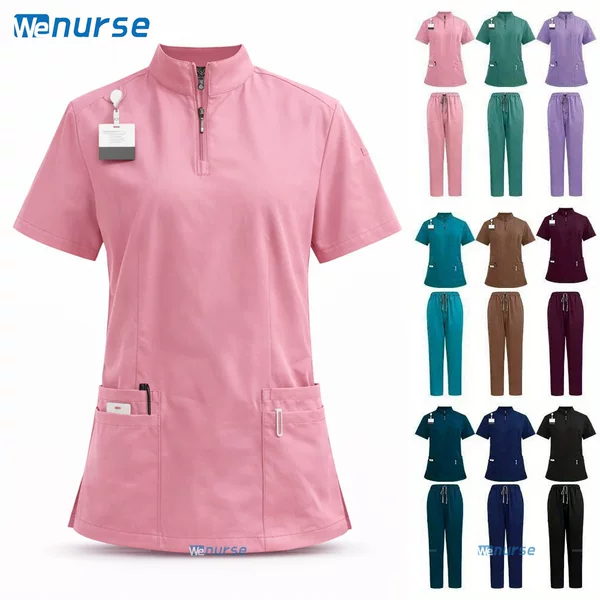 Medical Scrubs Uniform Set Nurse Scrub Set Salon Work Wear