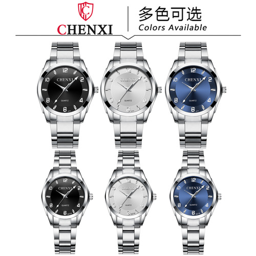 Chenxi CHENXI brand fashion couple watches cross-border Guangzhou manufacturers wholesale steel belt men's and women's quartz watches