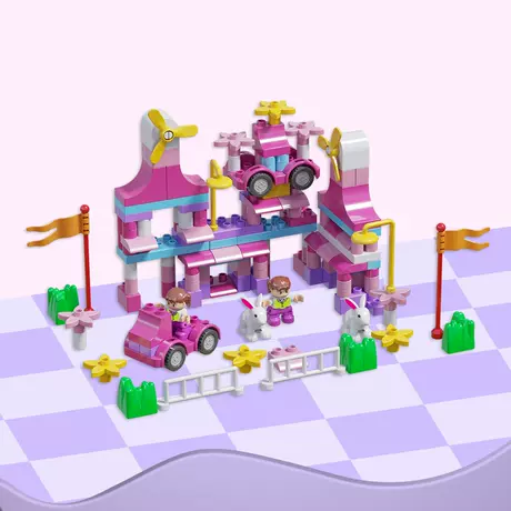 182 large particle girl castle building blocks