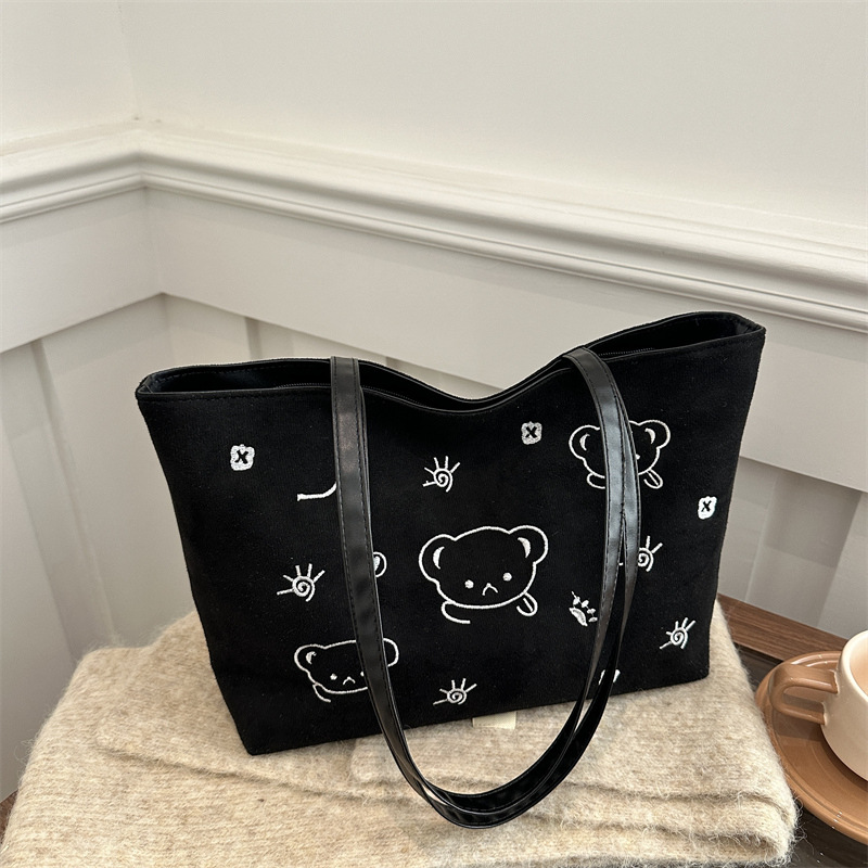 Casual bolsa de tela de gran capacidad para mujeres 2024 nueva moda para salir bolsa de compras portátil de viaje mochila