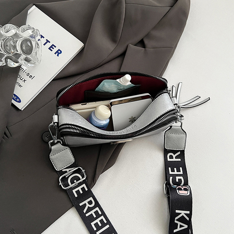 Bolso de hombro transfronterizo personalidad femenina simple correa de hombro ancha bolsa de gafas tendencia de moda femenina casual bolso de mensajero de todo fósforo