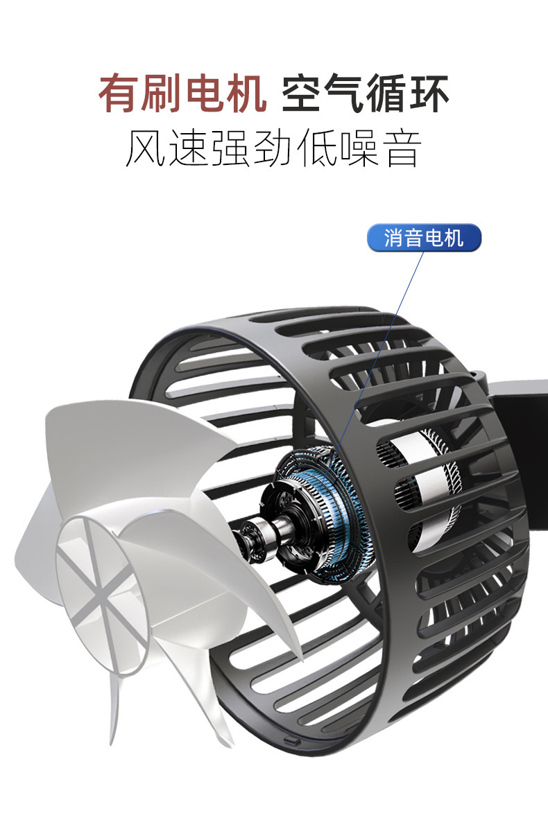 Powerful Rear-Row Mini Fan, a Popular Cross-Border Product for Summer, Adjustable and Dedicated for Car Use, 12V Multifunctional Car Fan