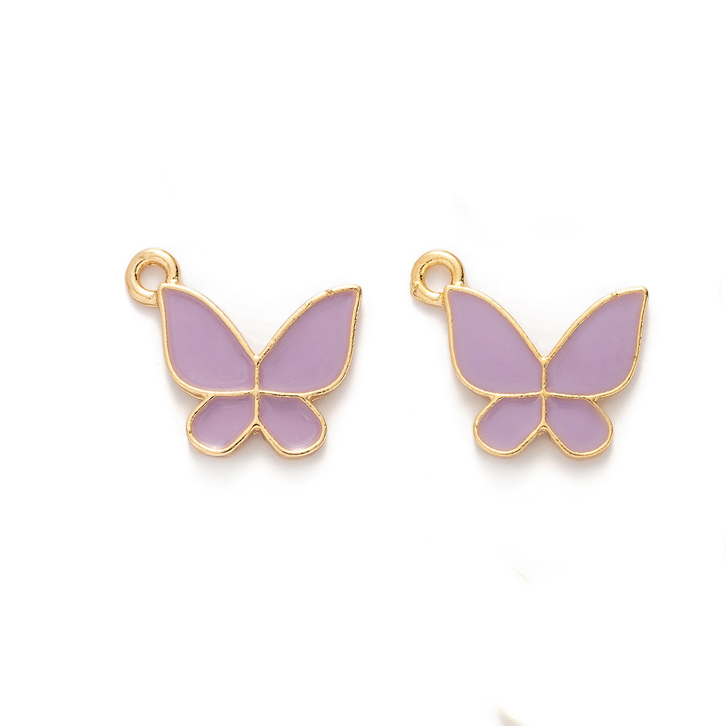 10 Pieces 2MM Alloy Butterfly Pendant display picture 3