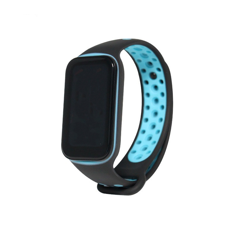 Adecuado para rojo mi pulsera 2 Correa de silicona reemplazo agujero de dos colores redmi inteligente band2 Nike correa de muñeca