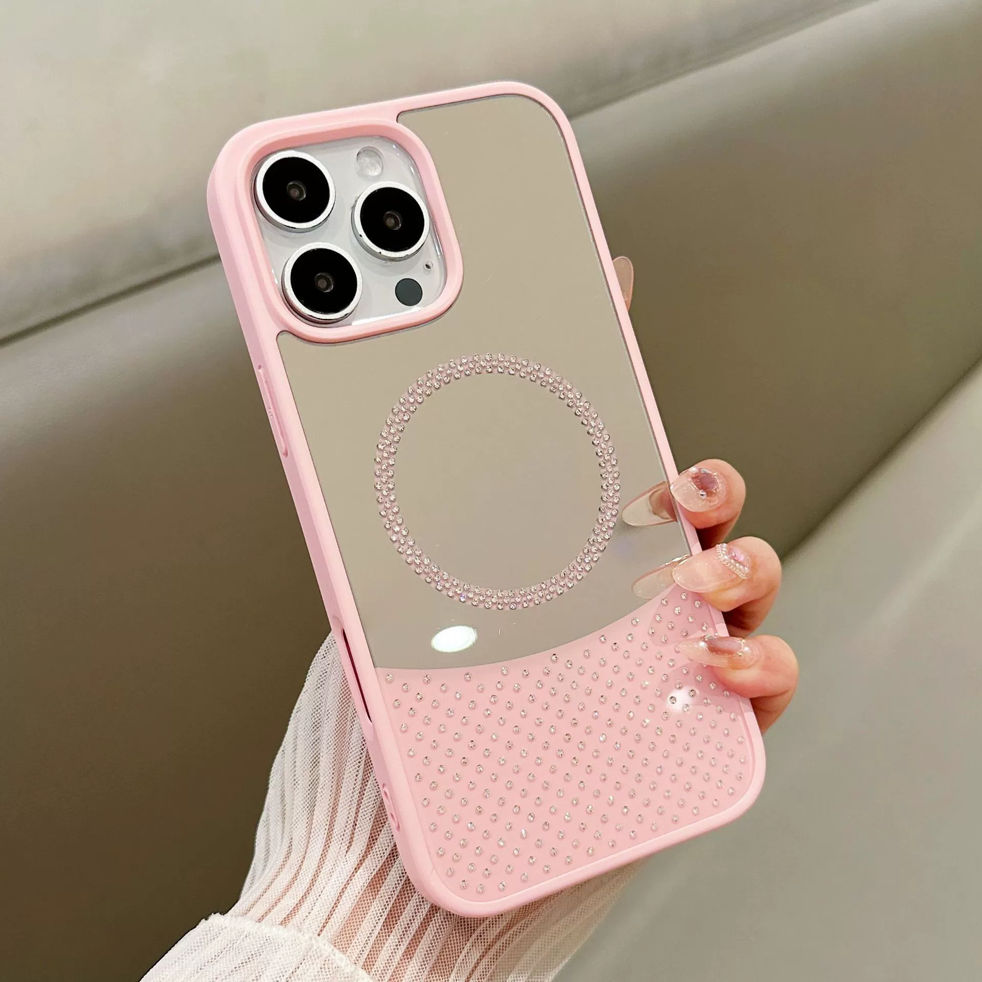 Apple, совместимый iPhone 16 чехол для телефона, зеркало, защитный чехол, 16 Pro Max, iphone, защита от падений