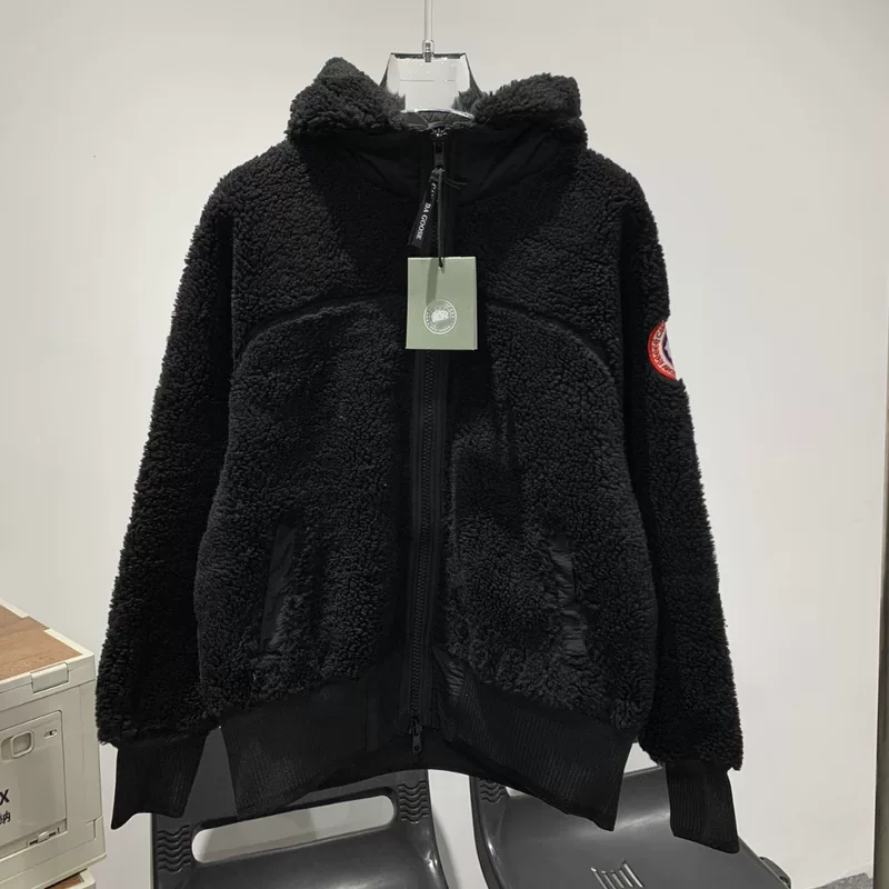 Winter velvet demi-season trend jacket with hood with zipper for beloved for men and women