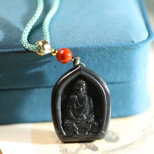 Xinjiang Hetian jade blue and white Guanyin jade pendant male Jade Buddha pendant female Maitreya Buddha Jade Jade Jade smile Buddha pendant wholesale