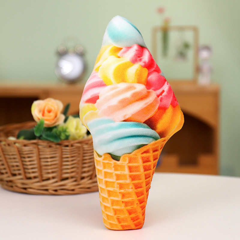 Simulación creativa almohada de helado juguetes de peluche sofá transfronterizo cojín accesorios decoración de la habitación de muestra para niños