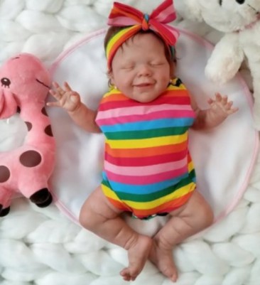 Muñeca bebé reborn realista de 20 pulgadas, muñeca terminada, cuerpo completo de plástico/tela, suministro para comercio electrónico transfronterizo