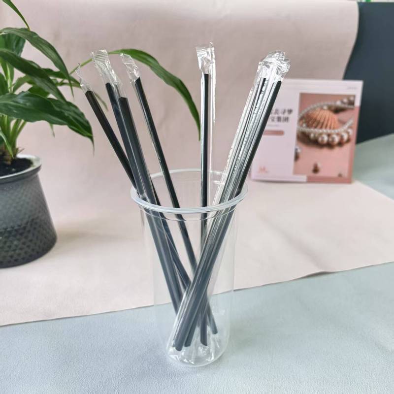 一次性独立包装粥骨髓珍珠奶茶咖啡粗吸管透明商用尖头大吸管批发|undefined