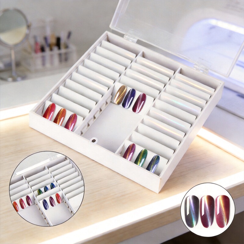 Acrylic nail polish display rack multi-layer plastic transparent rack nail salon display rack lipstick box cosmetic rack