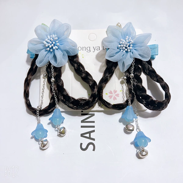 Net yarn braid bell blue
