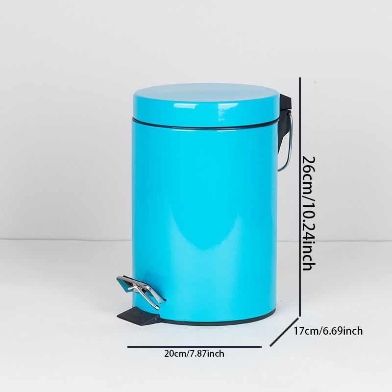 Baño pequeño de 3L para el hogar, bote de basura abatible con pedal, cubo sanitario al por mayor con tapa, cubo doble con manija