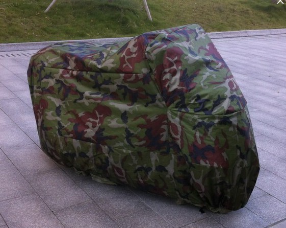 190t Camouflage Silver-Coated Motorcycle Cover Electric Car Cover Body Car Clothing Sun Protection Sunshade Rainproof