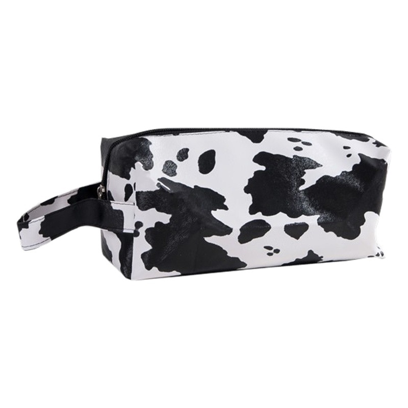 2022 nuevo color de vaca bolsa de cosméticos lindo moda simple lavado a prueba de agua bolsa de almacenamiento de viaje de gran capacidad