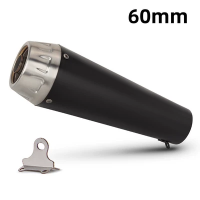 Motorcycle exhaust pipe, Motorcycle Accessories Modified Exhaust - stainless-steel-black-60mm-no-welding-lugs
