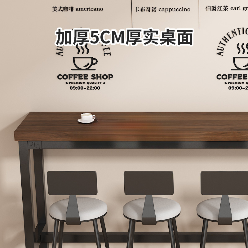軽くて豪華なバーテーブル、ホームレジャー、小さなアパートメント、ミルクティーショップ、ロングテーブル、パーティションチェア、バーハイテーブル、壁に沿った狭いテーブル|undefined