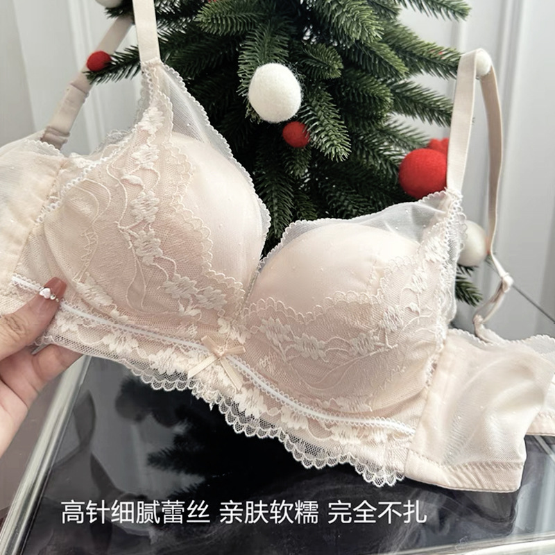 빨간 일본 스타일 섹시한 레이스 순수한 욕망 작은 가슴 가죽 스틸 링 속옷 세트 여성용 속옷없이 조정 가능한 브래지어 속옷