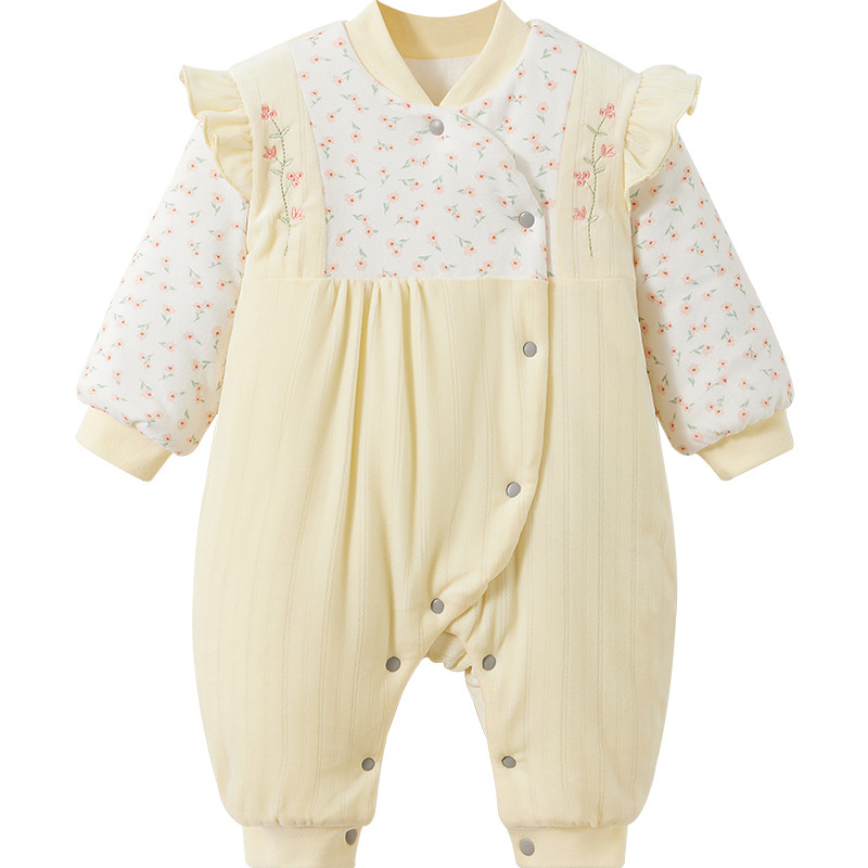 Baby overcoat otoño y invierno recién nacidos en el invierno para aumentar el grosor de la ropa de invierno para niños calientes delgada ropa de algodón para niñas image 6