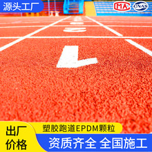 塑胶跑道epdm橡胶颗粒学校操场地面透气型红胶粒运动场地专用