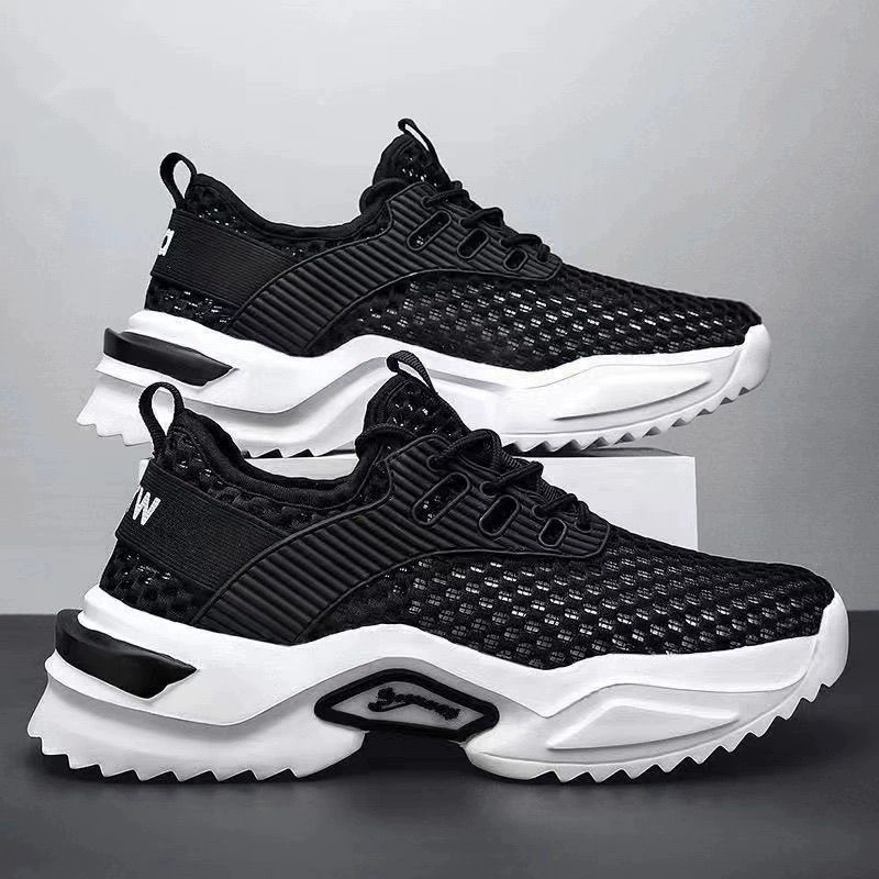 Мужские летние сетчатые дышащие тонкие кроссовки для бега, новые сетчатые повседневные универсальные туфли на мягкой подошве