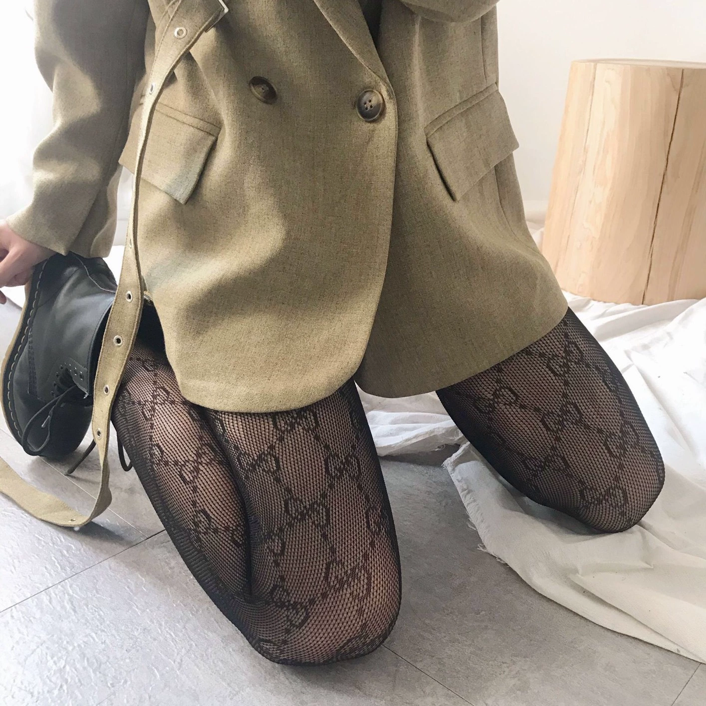 Summer Retro Tights (Women) — Lace Fishnet, One Size, Multiple Patterns