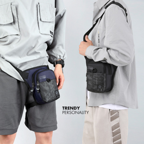 WEPOWER New Men's Outdoor Leg Bag Casual Trendy Chest Bag Crossbody Bag Multifunctional Cycling Fishing Waist Bag