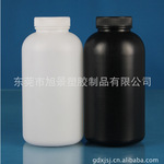 现货批发耐酸碱大口圆瓶1000ml 1L广口塑料瓶粉剂样品瓶白色黑色