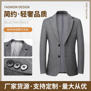 Suit for Autumn and Winter, Thick Woolen Suit for Men, Slim Fit Wool Blazer, Men's Woolen Jacket, Business Style