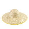 Factory direct selling labor insurance handmade straw hats windproof adjustment brown scripture large eaves of adult satin gear wheat straw hat wholesale