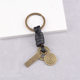 Handmade key chain accessories lobster clasp retro versatile leather rope key chain semi-finished key chain pendant