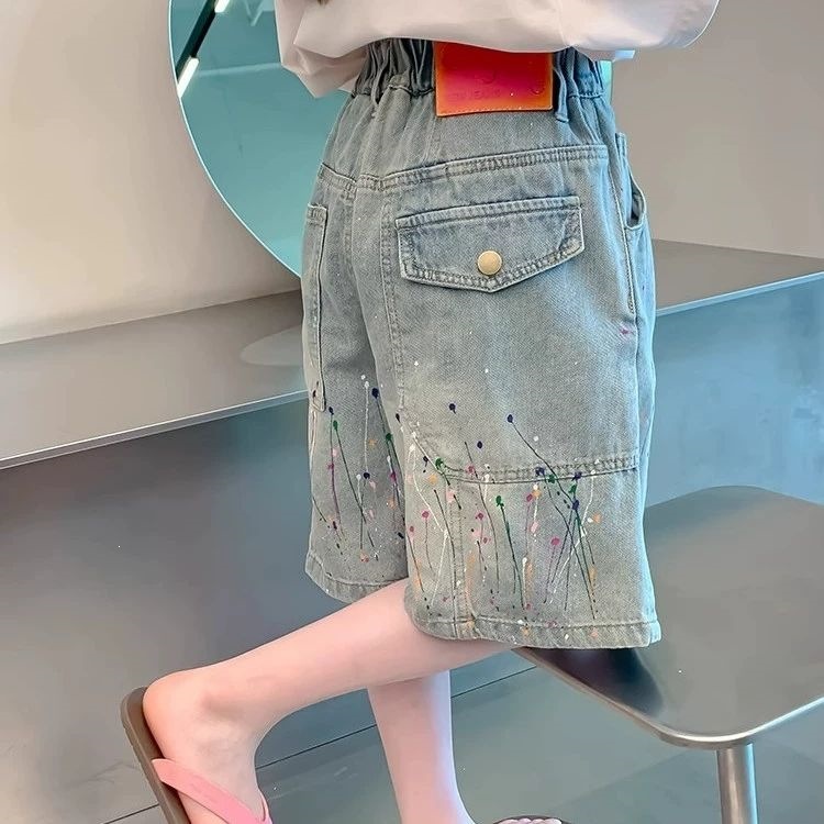 女童夏装牛仔短裤女宝宝夏季2026新款薄款五分裤儿童装韩系裤子潮