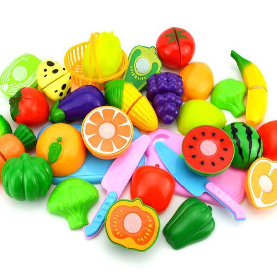 Cross-border Children's Play-house Simulation Vegetables and Fruits Cutting Music Girls Cooking Kitchenware Educational Kitchen Toy suit