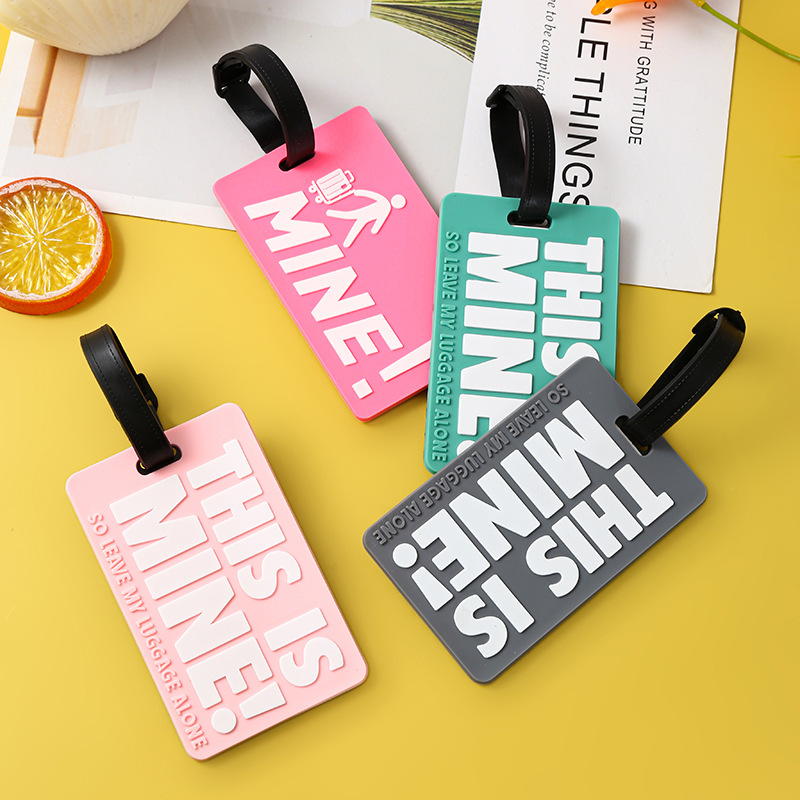 Soft Rubber Luggage Tags With Airplane Design Bag Accessories_voghion.com