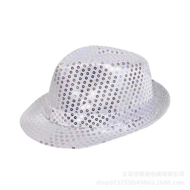 Fashionable fedora hat, cross-border European and American 1980s jazz hat, party vintage artistic hat