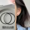 Black earrings, silver 925 sample