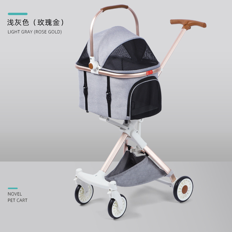 Carrito Separable para Mascotas de Metal Plegable para Perros y Gatos image 10