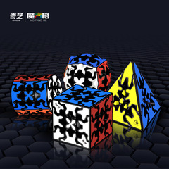 Qiyi Magic Cube Gear Magic Cube 3x3 Gear Ball Pyramid Cylinder Sticker Cube Shape Puzzle Toy