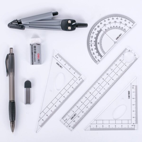 Deli stationery 9591 Student drawing set Draw geometric graphics…