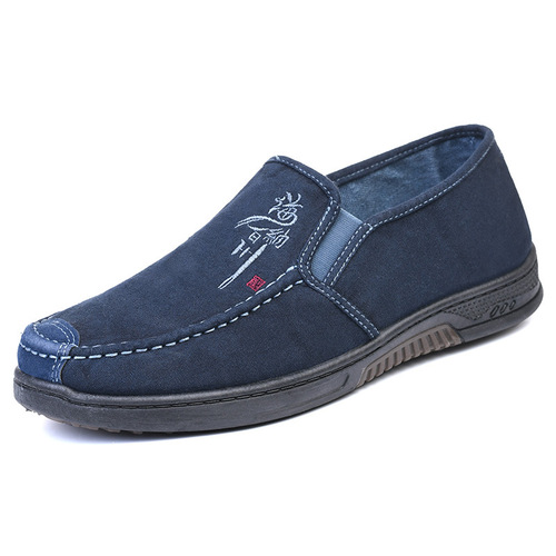 Canvas shoes men's spring and autumn casual shoes breathable soft-soled slip-on loafers low-top men's shoes