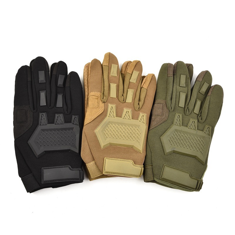 Guantes deportivos para hombres y mujeres montañismo al aire libre antideslizante motocicleta dedo completo protector resistente al desgaste pantalla táctil guantes tácticos