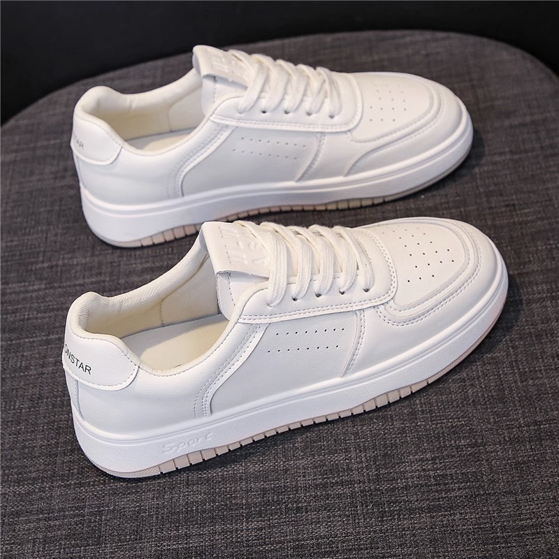 Breathable white sneakers