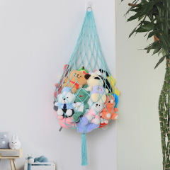 クロスボーダー吊り人形収納ポケット綿紐編みぬいぐるみ収納吊り網壁掛け玩具ネットポケット