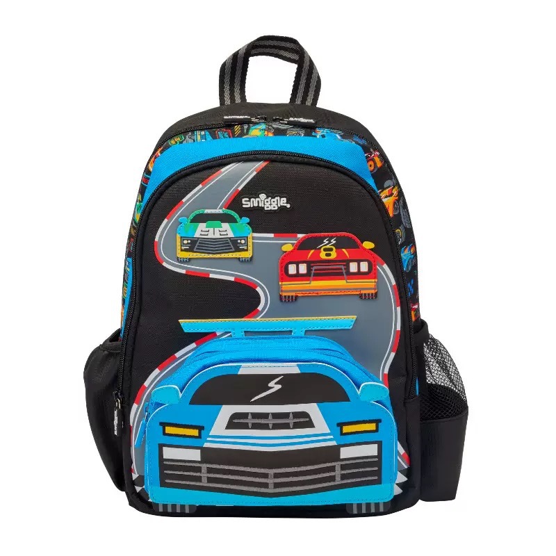 Australia smiggle coche escolares mochila de hombro reductor de presión, mochila infantil, caja de tracción, bolsa de comidas, taza de agua, caja de comidas
