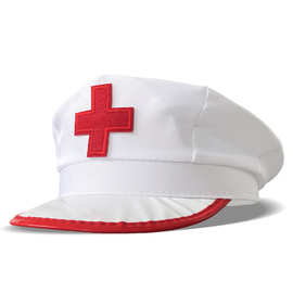 跨境专供情趣八角护士帽红十字架制服诱惑cos角色扮演道具帽子
