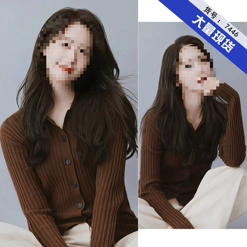 Элегантный французский облегающий вязаный кардиган с длинными рукавами в стиле Лин Юньэр для женщин, новая модель весны 2025 года.