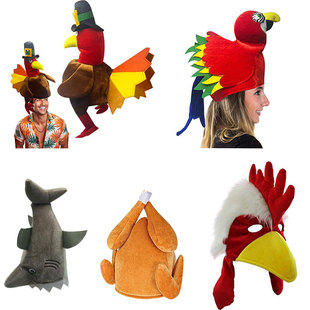 2025 Thanksgiving Stuffed Turkey Hat, Roast Turkey Hat, Thanksgiving Clothing Party Accessories (Brown)