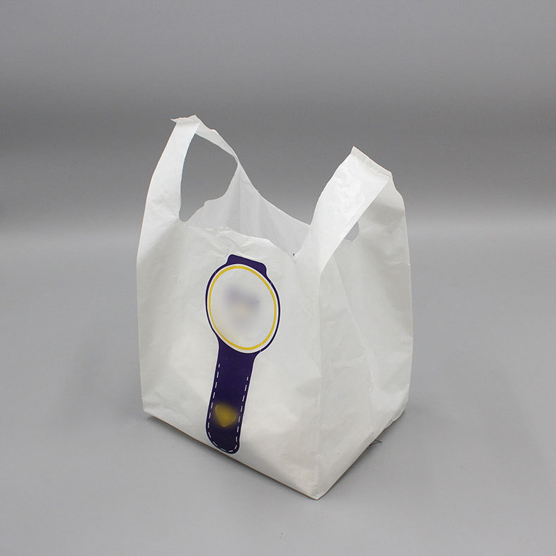 厂家直销背心袋超市购物打包外卖袋加厚低压方底袋可加印logo